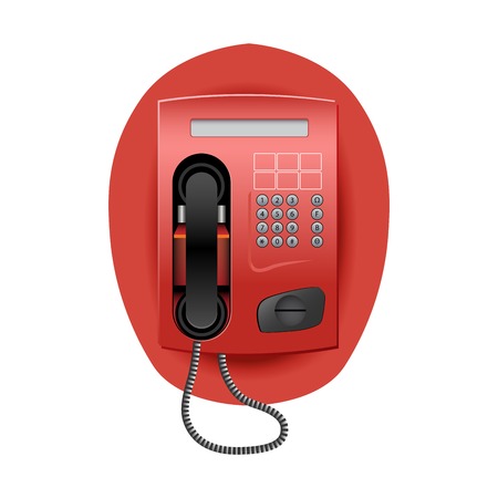 Red Telephone  Vector illustration  Backgroundのイラスト素材