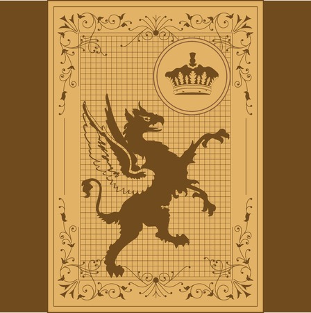 Vector vintage border  frame engraving  with retro ornament pattern in antique rococo style decorative designのイラスト素材