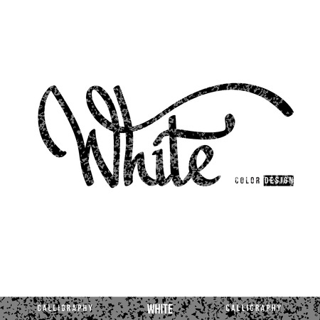 White you hand lettering - handmade calligraphy, vectorのイラスト素材