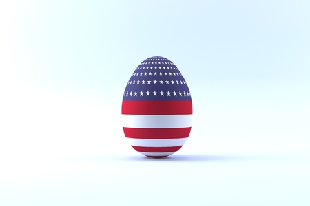 The Easter egg 3d rendering for holiday content. Holiday elements of decoration Happy Easter celebration.の写真素材