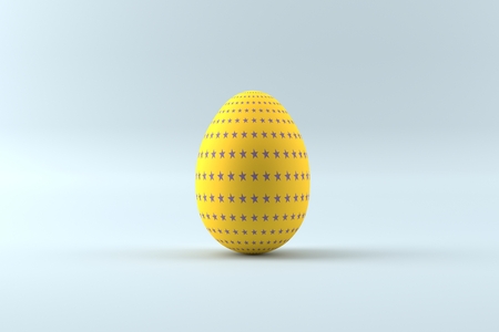 The Easter egg 3d rendering for holiday content. Holiday elements of decoration Happy Easter celebration.の写真素材