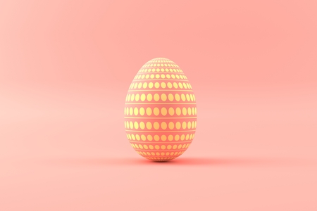 The Easter egg 3d rendering for holiday content. Holiday elements of decoration Happy Easter celebration.の写真素材