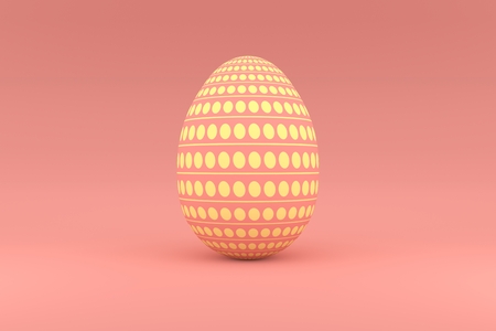 The Easter egg 3d rendering for holiday content. Holiday elements of decoration Happy Easter celebration.の写真素材