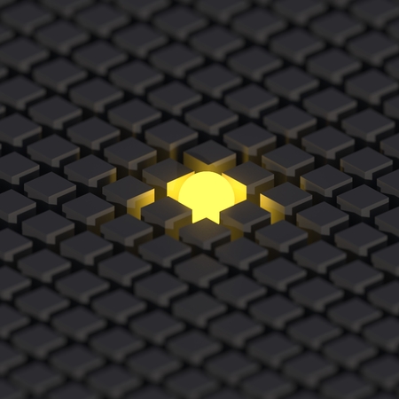 Business ?oncept image one vs many, others. 3D render illustration.の写真素材