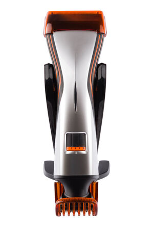 Hair trimmer on white backgroundの写真素材