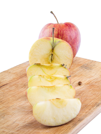 Apple slices with boneの写真素材