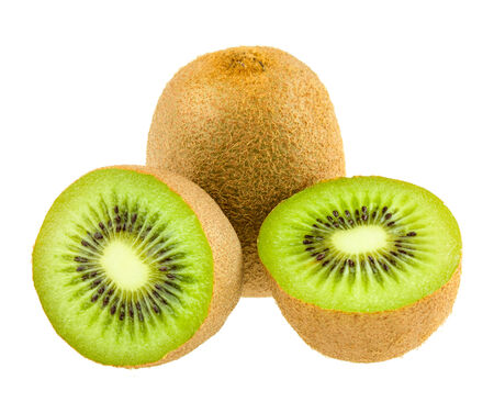 Kiwi isolated on white backgroundの写真素材