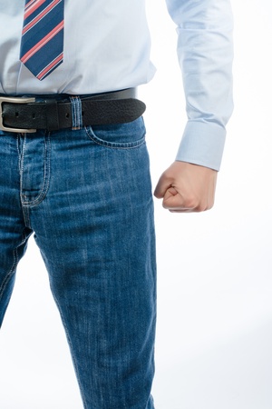 Businessman ready to fightの写真素材