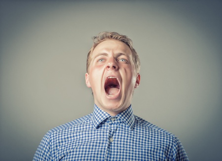 Angry businessman shouting