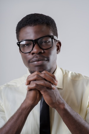 African-American men prayingの写真素材