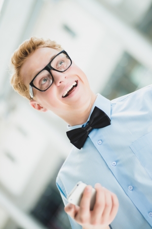 stylish man with phoneの写真素材