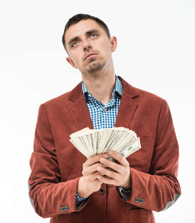 man holding money