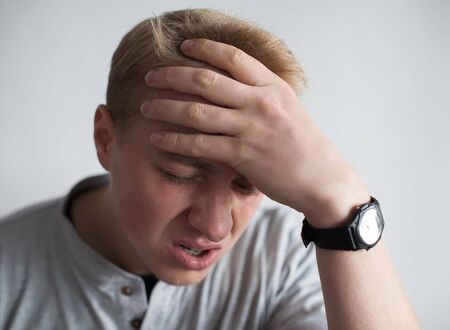 man in depressionの写真素材