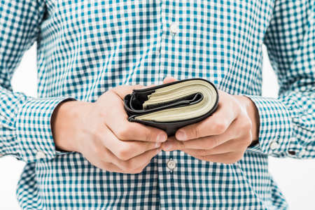 Wallet with money in hand