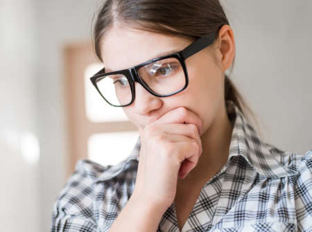 business woman in glassesの写真素材