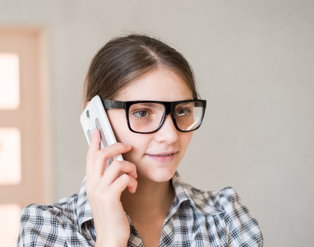 Woman talking on the phoneの写真素材