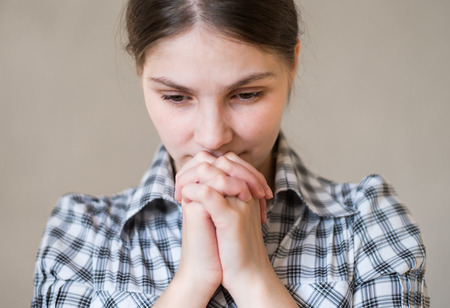 young business woman thinkingの写真素材