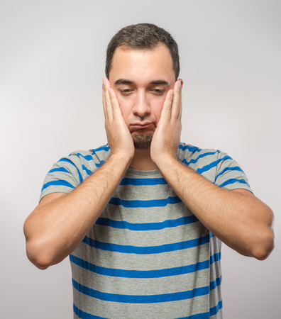 Man having headache.の写真素材