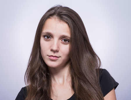 portrait of attractive  caucasian smiling womanの写真素材