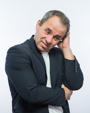 Thoughtful businessman portraitの写真素材
