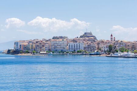 Capital city of Corfu island in Greeceの写真素材
