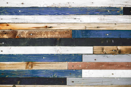 Vintage retro wood texture.Old Colorful Pallet Background.Close upの写真素材