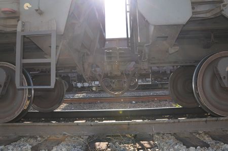 This picture shows connected containers of a train