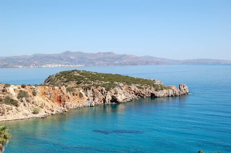 Beautiful lagoon and turquoise Aegean Sea, Crete, Greeceの写真素材
