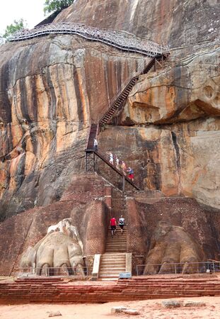 The Sigiriya (Lion's rock) is an ancient rock fortress and palace ruins, Sri Lankaのeditorial素材