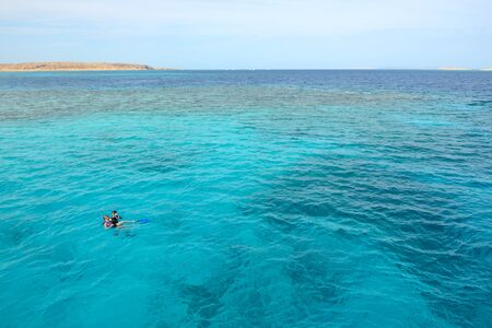 Snorkeling tourists on Red Sea, Hurghada, Egypt