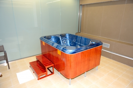 Hot tub in SPA of modern luxury hotel, Peloponnes, Greeceのeditorial素材