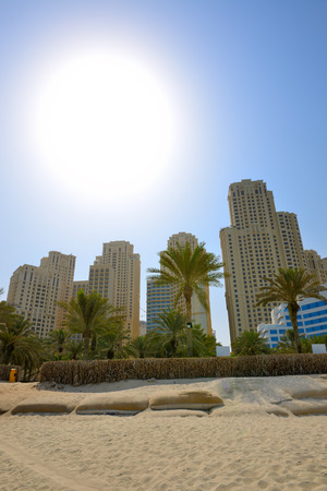 Beach of the luxury hotel, Jumeirah, Dubai, UAEのeditorial素材