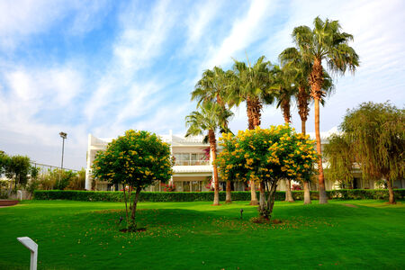 The relaxing area at luxury hotel, Sharm el Sheikh, Egyptのeditorial素材