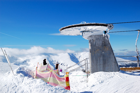 The old cableway station on a top of Chopok mountain in Jasna ski resort, Low Tatras, Slovakiaのeditorial素材