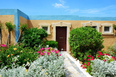 The building of luxury villa, Crete, Greeceのeditorial素材