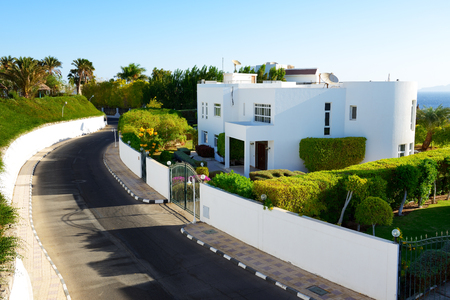 The luxury villas at shore, Sharm el Sheikh, Egyptのeditorial素材