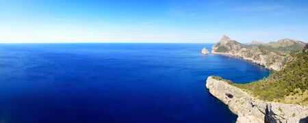 The panorama of Cape Formentor on Mallorca island Spain