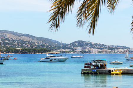 The shore and yachts on Mallorca island, Spain