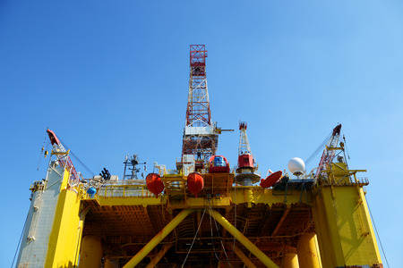 Oil platform in repair in the industrial dock of Malta