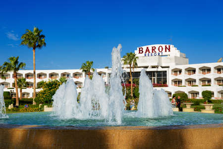 SHARM EL SHEIKH, EGYPT -  NOVEMBER 29: The tourists are on vacation at Baron resort luxury hotel on November 29, 2012 in Sharm el Sheikh, Egypt. Up to 12 million tourists have visited Egypt in year 2012.のeditorial素材