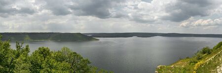 beautiful view of the river Dniester in Bakotaの写真素材