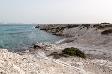 Waves sea cliffs cyprusの写真素材