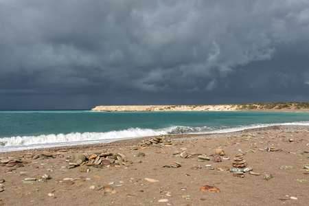 Beach before the stormの写真素材