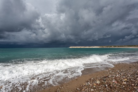 Beach before the stormの写真素材