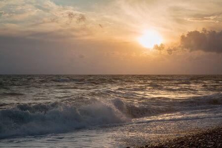 Sunset on the rocks of Aphroditeの写真素材