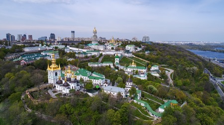 Kiev-Pechersk Lavra From the height of a bird's flightの写真素材