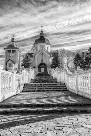Church under the beautiful skyの写真素材