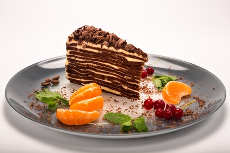 cake on a plateの写真素材