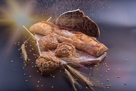 Bread and spikeletsの写真素材
