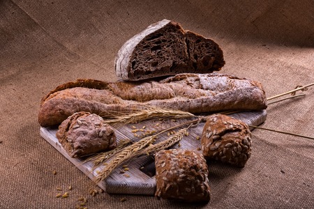 Bread and spikeletsの写真素材